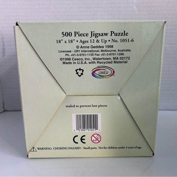 Anne Geddes Down In The Garden Puzzle 500 PC. 18x18 Collector Edition New In Box - Picture 3 of 5